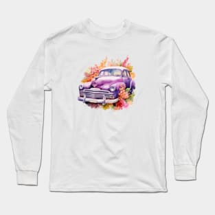 Watercolor vintage Car Long Sleeve T-Shirt